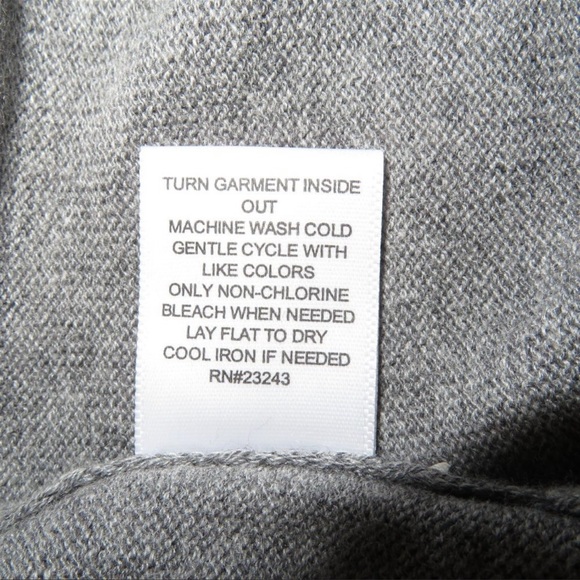 7th Avenue Gray Front Button V Neck Cardigan - Picture 5 of 8